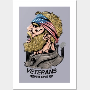 Veterans don't give up Posters and Art